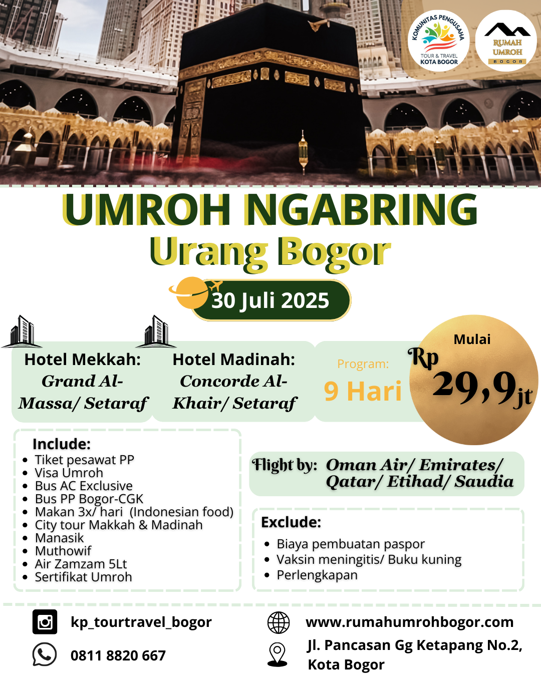 Rumah umroh Bogor PT. MADINAH IMAN WISATA
